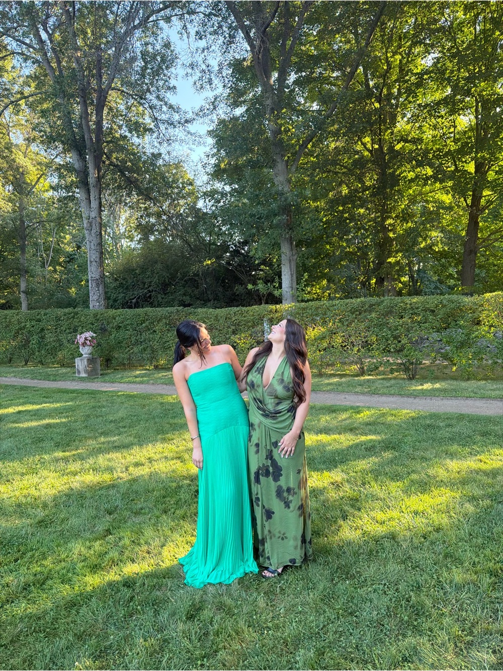 Green Strapless Pleated Evening Dress - Alexis Green Dress